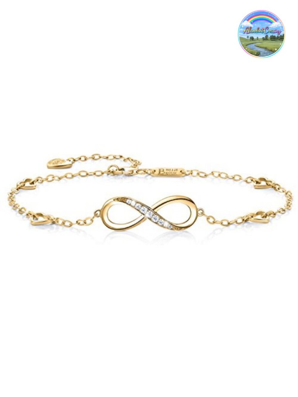 Sterling Silver Infinity Anklet Bracelet Adjustable Lobster Claw Charm